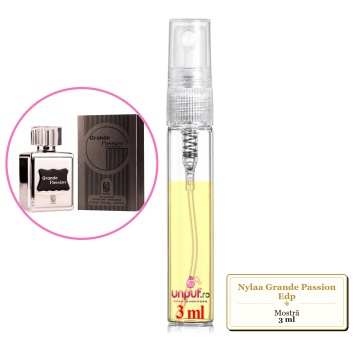 Mostra fiola din Parfumul Nylaa Grande Passion Edp, decant sticla cu pulverizator - Img 3