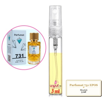 Mostra fiola din Parfumul Parfumat 731 EPOS, decant sticla cu pulverizator - Img 2