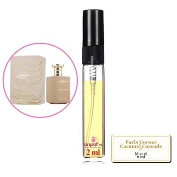 Mostra fiola din Parfumul Paris Corner Caramel Cascade, decant sticla cu pulverizator