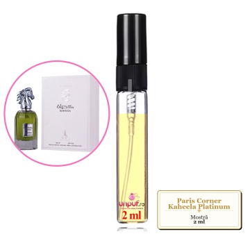 Mostra fiola din Parfumul Paris Corner Kaheela Platinum, decant sticla cu pulverizator - Img 2