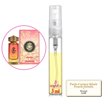 Mostra fiola din Parfumul Paris Corner Khair Peach Delulu, decant sticla cu pulverizator - Img 3
