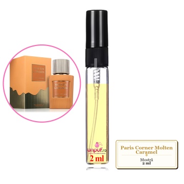 Mostra fiola din Parfumul Paris Corner Molten Caramel, decant sticla cu pulverizator