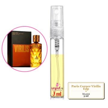 Mostra fiola din Parfumul Paris Corner Virilis Edp, decant sticla cu pulverizator - Img 3