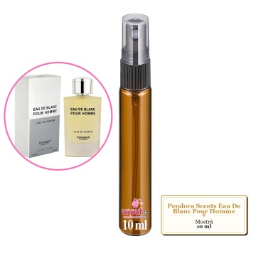 Mostra fiola din Parfumul Pendora Scents Eau De Blanc Pour Homme, decant sticla cu pulverizator