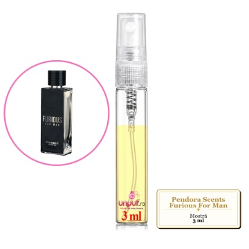 Mostra fiola din Parfumul Pendora Scents Furious For Man, decant sticla cu pulverizator - Img 3
