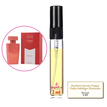 Mostra fiola din Parfumul Pendora Scents Poppy Pulse Sublime Elements, decant sticla cu pulverizator - Img 2