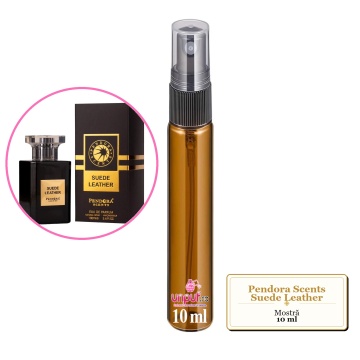 Mostra fiola din Parfumul Pendora Scents Suede Leather, decant sticla cu pulverizator
