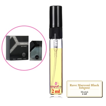 Mostra fiola din Parfumul Rave Marconi Black Intense, decant sticla cu pulverizator - Img 2