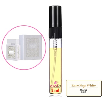 Mostra fiola din Parfumul Rave Now White, decant sticla cu pulverizator - Img 2