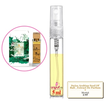 Mostra fiola din Parfumul Swiss Arabian Soul Of Bali, Extract De Parfum, decant sticla cu pulverizator - Img 4