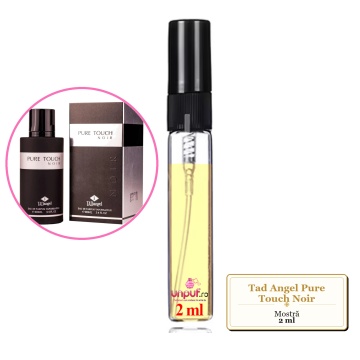 Mostra fiola din Parfumul Tad Angel Pure Touch Noir, decant sticla cu pulverizator