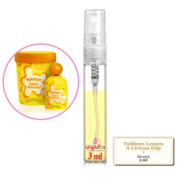 Mostra fiola din Parfumul Tubbees Lemon A-Licious Edp, decant sticla cu pulverizator - Img 3