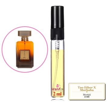 Mostra fiola din Tao Ether X Marhaba, decant sticla cu pulverizator
