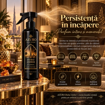 Odorizant Cameră Azuro Dubai Amber Air Freshener – 250 ml - Img 3