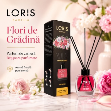 Odorizant de Cameră cu Bețișoare Parfumate Loris Parfum Flori de Grădină, 120 ml, Esență Florală, Miros Plăcut și Persistent - Img 7