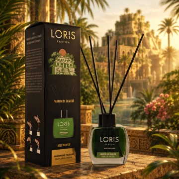 Odorizant de Cameră cu Bețișoare Parfumate Loris Parfum Grădini din Babilon, 120 ml, Esență Babylon Gardens, Miros Elegant și Persistent - Img 3