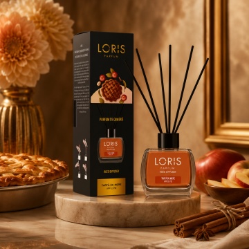 Odorizant de Cameră cu Bețișoare Parfumate Loris Parfum Tartă cu Mere, 120 ml, Esență Apple Pie, Miros Cald și Persistent - Img 7