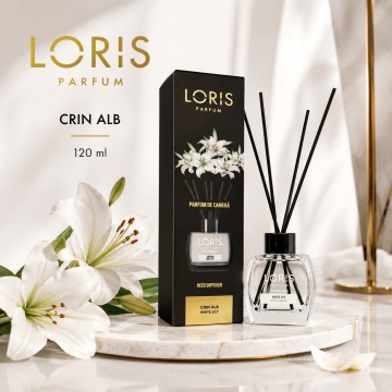 Odorizant de Cameră cu Bețișoare Parfumate Loris Parfum White Lily, 120 ml, Esență Crin Alb, Miros Plăcut și Persistent - Img 7