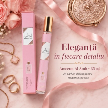 Parfum Ameerat Al Arab 35 ml, Apă de Parfum Damă, Aromă Dulce Floral Fructată, Format Compact, Note de Căpșuni, Struguri, Portocală, Trandafir, Mosc Alb, Iasomie, Ylang-Ylang, Gardenie, Ambră și Lemn de Santal - Img 6