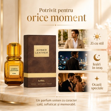 Parfum Arăbesc Ajmal Amber Leather Eau De Parfum 100 ml, Damă, edp - Img 6