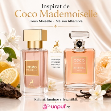 Parfum Arăbesc Alhambra Como Moiselle 30 ml, Apă de Parfum Damă, Maison Alhambra, Inspirat Coco Mademoiselle, Aromă Oriental Modernă cu Note Fructate, Bergamotă, Condimente, Iasomie, Trandafir, Note Lemnoase, Cedru, Ambră, Mosc și Vanilie - Img 8