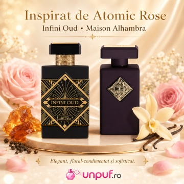 Parfum Arăbesc Alhambra Infini Oud Maison Alhambra 100 ml, Apă de Parfum Unisex, Damă și Bărbat, Aromă Oriental Oud-Lemnoasă, Inspirat Atomic Rose - Img 8