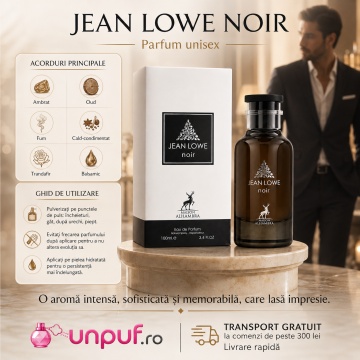 Parfum Arăbesc Alhambra Jean Lowe Noir Maison Alhambra 100 ml, Apă de Parfum Bărbați, Aromă Oriental Ambrată, Inspirat Ombre Nomade - Img 8