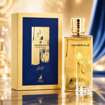 Parfum Arăbesc Alhambra Minerale Gold Maison Alhambra 100 ml, Apă de Parfum Unisex, Damă și Bărbat, Aromă Mineral Oriental Ambrată, Inspirat Ganymede