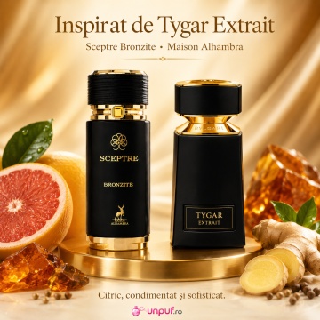 Parfum Arăbesc Alhambra Sceptre Bronzite 100 ml, Apă de Parfum Bărbați, Maison Alhambra, Inspirat Tygar Extrait, Aromă Oriental Modernă Lemnos Minerală cu Note Fructate, Bergamotă, Condimente, Iasomie, Trandafir, Note Lemnoase, Cedru, Ambră, Mosc și Vanil - Img 8