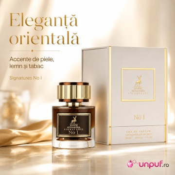 Parfum Arăbesc Alhambra Signatures No. I Maison Alhambra 50 ml, Apă de Parfum Unisex, Damă și Bărbat, Aromă Lemnoasă cu Piele și Tabac - Img 3