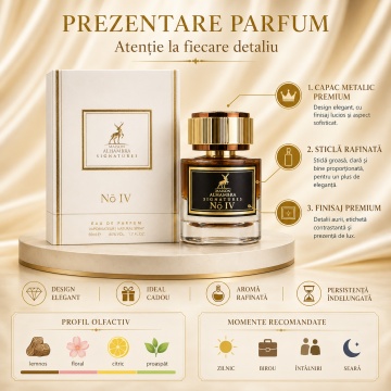 Parfum Arăbesc Alhambra Signatures No. IV Maison Alhambra 50 ml, Apă de Parfum Unisex, Damă și Bărbat, Aromă Verde Aromatică, Inspirat Oud Satin Mood - Img 3