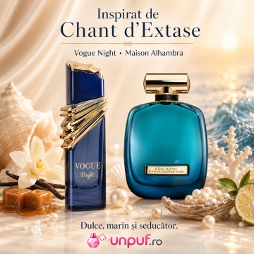 Parfum Arăbesc Alhambra Vogue Night 100 ml, Apă de Parfum Unisex, Damă și Bărbat, Maison Alhambra, Inspirat Chant d'Extase, Aromă Oriental Ambrată Dulce Marină cu Bergamotă, Condimente, Fructe Dulci, Iasomie, Lemn de Santal, Trandafir, Patchouli, Ambră, M - Img 8