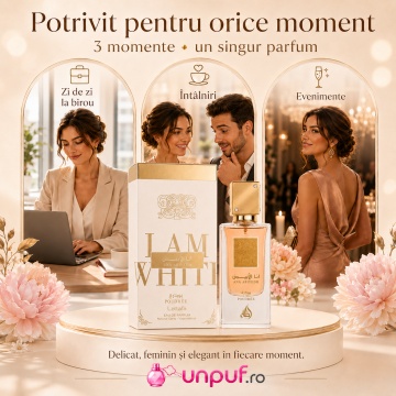 Parfum Arăbesc Ana Abiyedh Poudree Lattafa 60 ml, Apă de Parfum Damă, Aromă Oriental Florală Pudrată cu Citrice, Note Pudrate, Ambră, Mosc și Vanilie - Img 6