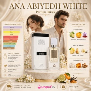 Parfum Arăbesc Ana Abiyedh White Lattafa 60 ml, Apă de Parfum Unisex pentru Damă și Bărbat, aromă fructată, vanilată și moscată - Img 7