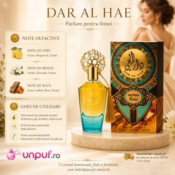 Parfum Arăbesc Ard Al Zaafaran Dar Al Hae New 100 ml, Apă de Parfum Damă, Inspirat Allure Homme Edition Blanche, Aromă Oriental Arabescă cu Bergamotă, Șofran, Trandafir, Oud, Ambră, Mosc și Vanilie - Img 9