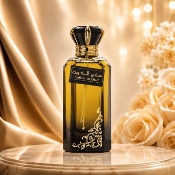 Parfum Arăbesc Ard Al Zaafaran Safeer Al Oud 100 ml, Apă de Parfum Unisex, Damă și Bărbat, Inspirat Black Aoud, Aromă Oriental Oud Lemnoasă cu Bergamotă, Piper Roz, Șofran, Lemn de Santal, Tămâie, Trandafir, Oud, Patchouli, Ambră și Mosc - Img 2