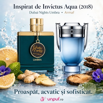 Parfum Arăbesc Armaf Dubai Nights Midnight Umbra 100 ml, Apă de Parfum Bărbat, Aromă Oriental Ambrată Fresh Acvatică Inspirată de Invictus Aqua - Img 8