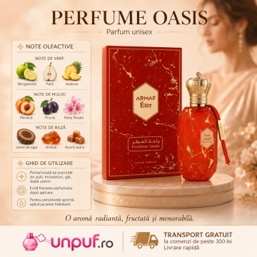 Parfum Arăbesc Armaf Eter Parfum Oasis 100 ml, Apă de Parfum Unisex Damă și Bărbat, Aromă Fresh, Fructată, Dulce și Rafinată Inspirată de Erba Pura - Img 9