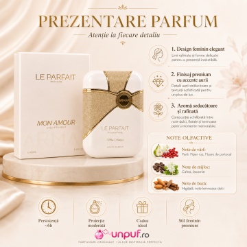 Parfum Arăbesc Armaf Le Parfait Pour Femme Mon Amour 100 ml, Apă de Parfum Unisex Damă și Bărbat, Aromă Floral Orientală Inspirată de Good Girl - Img 3
