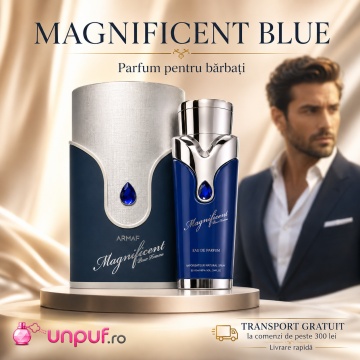 Parfum Arăbesc Armaf Magnificent Blue Pour Homme 100 ml, Apă de Parfum Bărbat, Aromă Acvatică Proaspătă, Masculină și Elegantă, Inspirată de Pure XS - Img 10