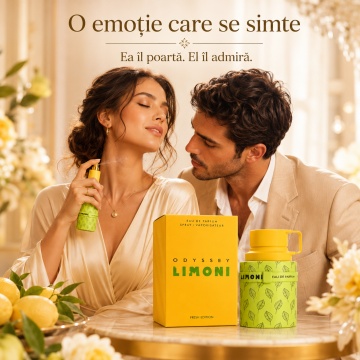 Parfum Arăbesc Armaf Odyssey Limoni Fresh Edition 200 ml, Apă de Parfum Unisex Damă și Bărbat, Aromă Citrus Fresh, Acvatică, Proaspătă și Energizantă - Img 5
