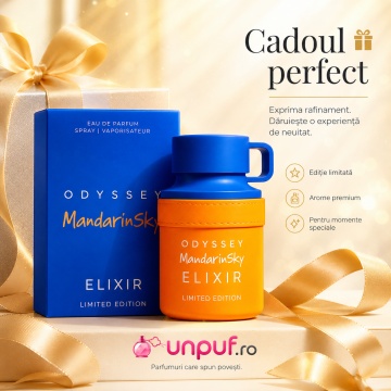 Parfum Arăbesc Armaf Odyssey Mandarin Sky Elixir 100 ml, Apă de Parfum Bărbat, Aromă Citrus Gurmand Aromatică, Intensă, Caldă și Energică - Img 6