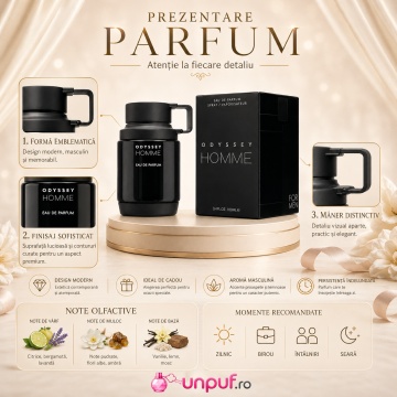 Parfum Arăbesc Armaf Odyssey Pour Homme 100 ml, Apă de Parfum Bărbat, Aromă Oriental Ambrată, Caldă, Condimentată și Sofisticată Inspirată de Noir Extreme - Img 3