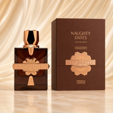 Parfum Arăbesc Aromatix Naughty Dates Extract de Parfum 100 ml, Unisex, Damă și Bărbat, French Avenue, Inspirat Sticky Dates, Aromă Gourmand cu Fructe Uscate, Curmale, Miere, Scorțișoară, Nuci, Tonka, Pralină, Ambră, Lemn de Santal, Mosc și Vanilie