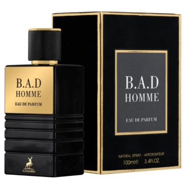 Parfum Arăbesc B.A.D. Homme Maison Alhambra 100 ml, Apă de Parfum Bărbați, Inspirat Bad Boy Carolina Herrera, Aromă Oriental Condimentată Ambrată cu Piper Alb, Bergamotă, Piper Negru, Cedru, Salvie, Boabe de Tonka, Cacao și Lemn de Ambră Amberwood - Img 11