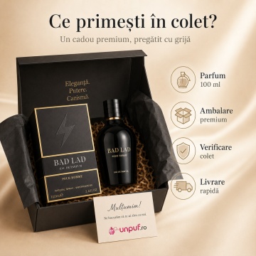 Parfum Arăbesc Bad Lad Fragrance World 100 ml, Apă de Parfum Bărbat, Aromă Oriental Lemnos Gourmand cu Grapefruit, Piper Alb, Bergamotă, Geranium, Lavandă, Salvie, Cedru, Ambră, Tonka și Cacao - Img 5