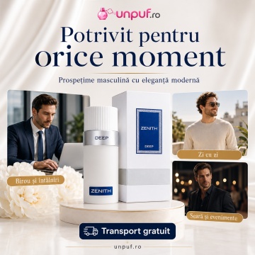 Parfum Arăbesc Bărbat Zenith Deep French Avenue 100 ml, Apă de Parfum, Inspirat de Bleu de Chanel, Aromă Fresh Condimentată și Lemnoasă cu Grapefruit, Lămâie, Mentă, Piper, Bergamotă, Ghimbir, Nucșoară, Iasomie, Pepene, Tămâie, Ambră, Cedru, Santal și Lab - Img 5