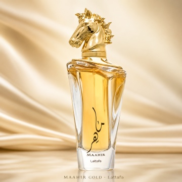 Parfum Arabesc Bărbați Maahir Gold Lattafa, Eau de Parfum 100 ml, Masculin, Ambrat Lemnos Vanilat, Santal, Vanilie - Img 2