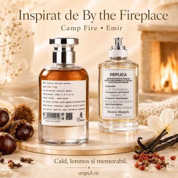 Parfum Arăbesc Camp Fire Factory Edition Emir 100 ml, Apă de Parfum Unisex Damă și Bărbat, Aromă Aromatic Condimentată, Caldă, Lemnoasă și Memorabilă, Inspirată de By The Fireplace Maison Margiela - Img 8