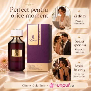 Parfum Arăbesc Cherry Cola Emir 75 ml, Extract de Parfum Unisex Damă și Bărbat, Aromă Oriental Condimentată, Gurmandă, Cireșe, Cola, Vanilie și Scorțișoară, Inspirată de Tonka Cola Mancera - Img 6